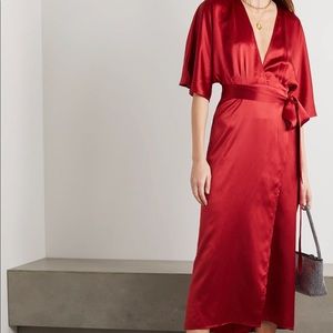 REFORMATION
Hedi wrap-effect silk-satin midi dress